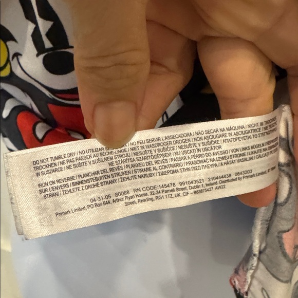 Disney Black Cropped Tee with Red, Yellow & White Mickey Print - Picture 7 of 7